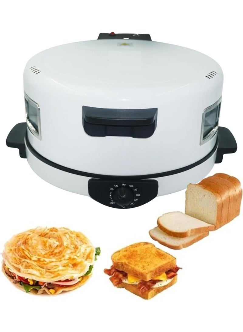 NOVA صانع الخبز العربي والبيتزا NOVA NT-173ABM 1800 واط، طباخ كهربائي للساج للخبز العربي، خبز البيتا والبيتزا، لوحة غير لاصقة، تسخين سريع، تصميم مدمج للمطابخ المنزلية - Image 5